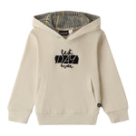 SARABANDA felpa tinta unita con cappuccio e stampa Beige per Neonato 0A034 BEIGE SARABANDA 