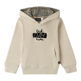 SARABANDA felpa tinta unita con cappuccio e stampa Beige per Neonato 0A034 BEIGE SARABANDA 