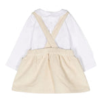 MOSCHINO completo 2 pezzi shirt-gonna con bretele Bianco/beige per Neonata MAK02C BIANCO/BEIGE MOSCHINO 