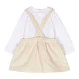 MOSCHINO completo 2 pezzi shirt-gonna con bretele Bianco/beige per Neonata MAK02C BIANCO/BEIGE MOSCHINO 