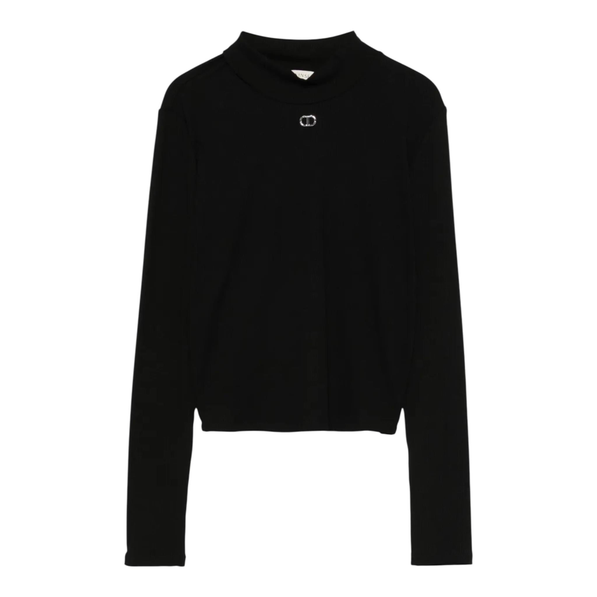 TWINSET maglia tinta unita mezzo collo Nero per Bambina 242GJ2434 NERO TWINSET 