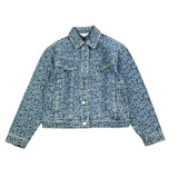 Marc Jacobs Einfarbige Jeansjacke Mit Logo-Knöpfen Hellblau Für Mädchen