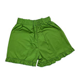 Janice Einfarbige Shorts mit elastischer Taille in Grün für Mädchen