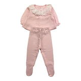 CALAMARO completo 2pz camicia-ghettina tinta unita Rosa per Neonata 17631 ROSA CALAMARO 