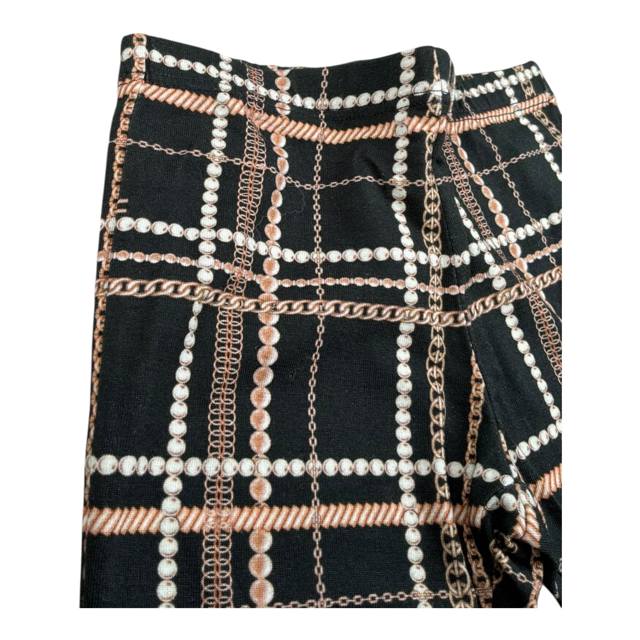 Elisabetta Franchi Leggins Tinta Unita Stampa Fantasia per Bambino EGPA35J NERO ELISABETTA FRANCHI 