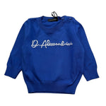 DANIELE ALESSANDRINI maglia girocollo tinta unita con stampa Blu per Neonato 1291W00040X BLU DANIELE ALESSANDRINI 