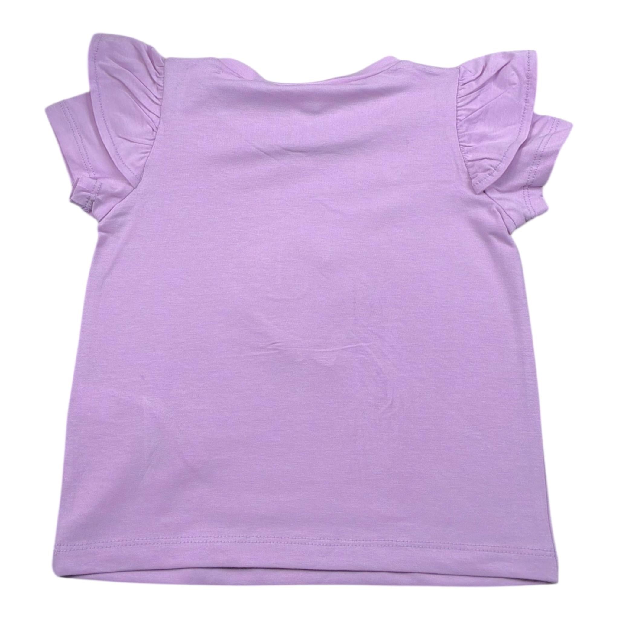 Liu Jo T-Shirt Tinta Unita con Brillantini per Neonata KA5092XXN LILLA LIU JO 