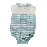 Juliana Pagliaccetto Mezza Manica Fantasia A Righe per Neonata 25168 VERDE ACQUA JULIANA 
