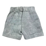 JO Milano – Einfarbige Bermudashorts mit elastischer Taille in Grau für Neugeborene