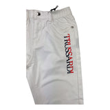 Trussardi – Unifarbene Hose mit weißem Aufdruck für Neugeborene
