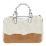 MONNALISA borsa tinta unita con stampa modello peluche Panna per Bambina 19D004 PANNA MONNALISA 