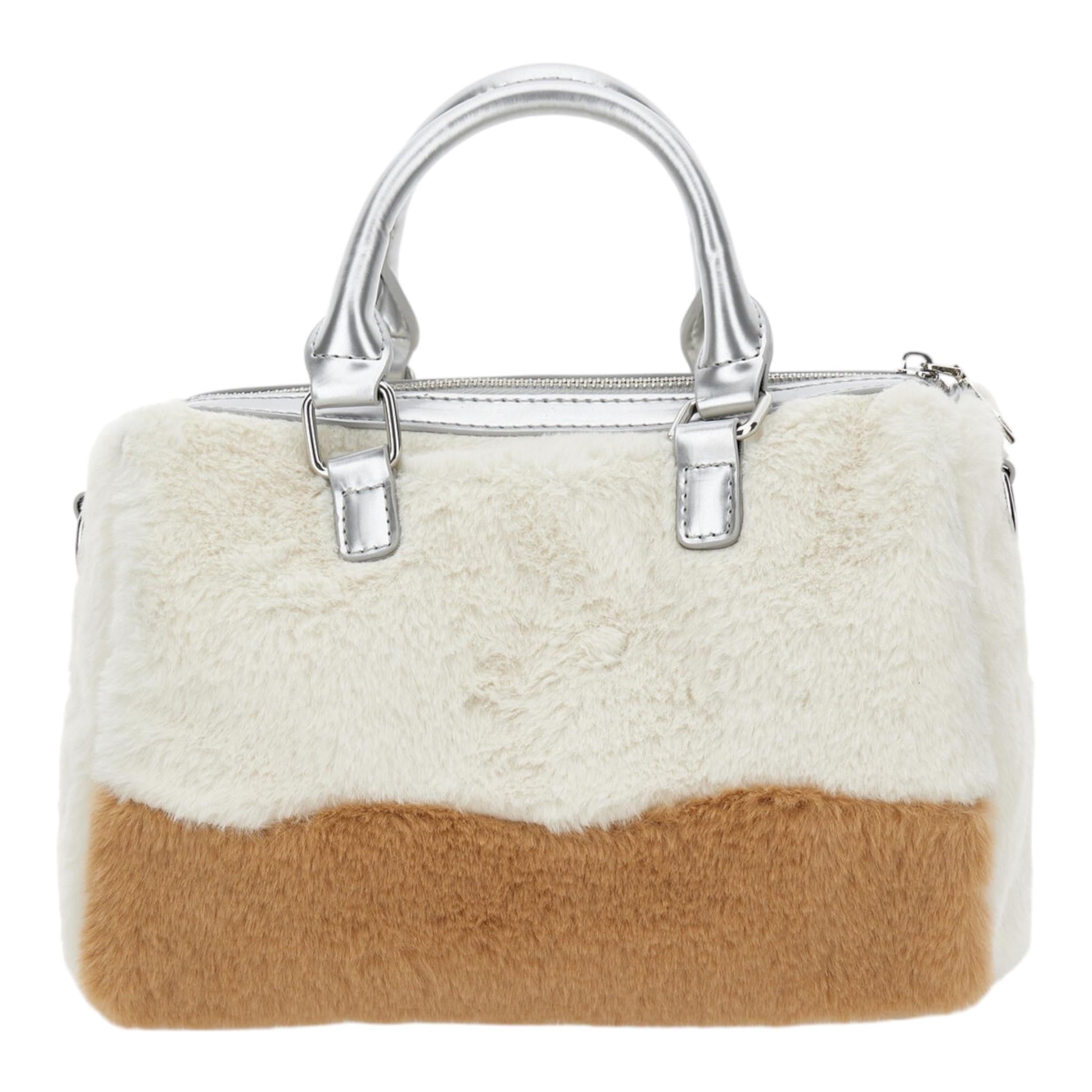 MONNALISA borsa tinta unita con stampa modello peluche Panna per Bambina 19D004 PANNA MONNALISA 