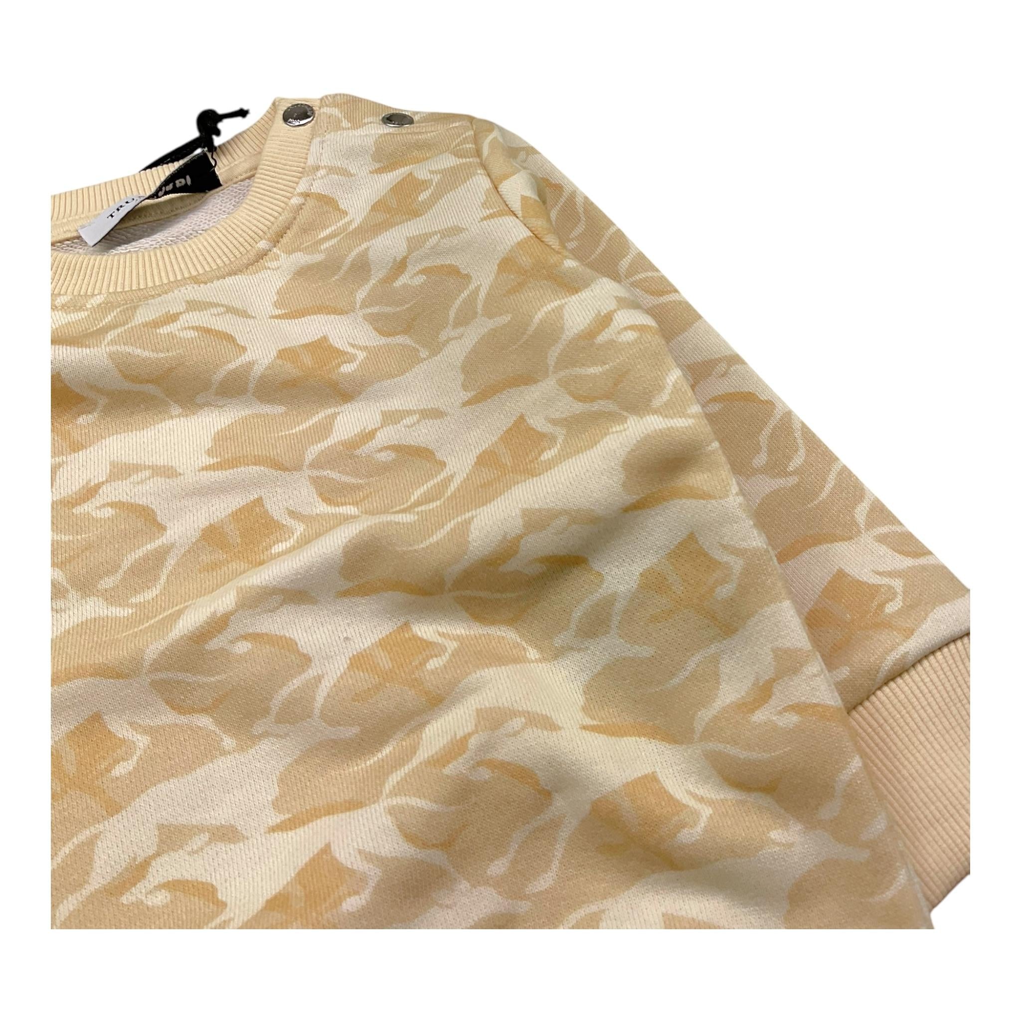 TRUSSARDI felpa tinta unita girocollo con stampa Panna per Neonato TIA2514FE PANNA TRUSSARDI 