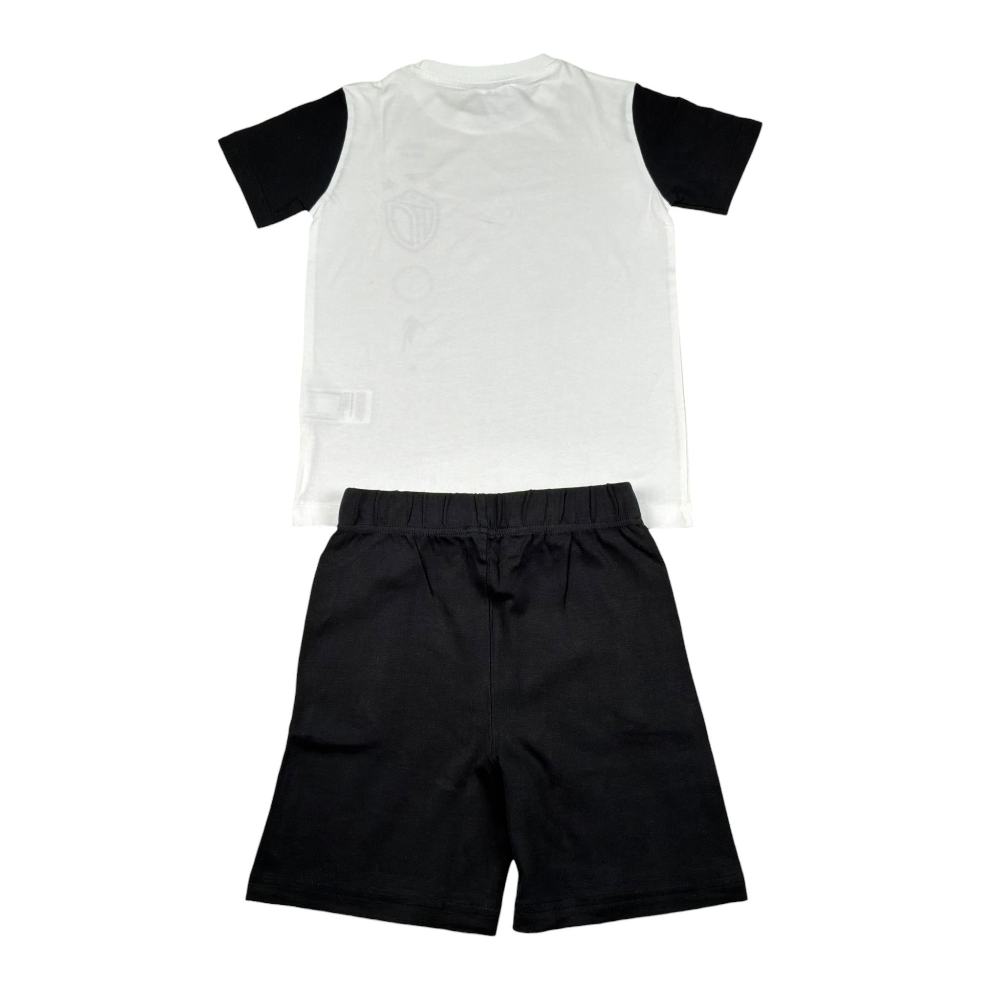 Bikkembergs Completo 2 Pezzi T-Shirt-Bermuda per Bambino BK3227X BIANCO/NERO BiKKEMBERGS 