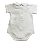 Etro Body Tinta Unita Mezza Manica con Colletto per Neonata GUA521 BIANCO ETRO 