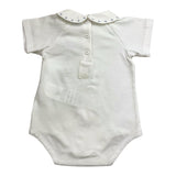 Etro Body Tinta Unita Mezza Manica con Colletto per Neonata GUA521 BIANCO ETRO 