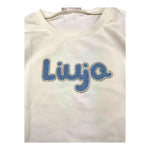 LIU JO shirt girocollo tinta unita con stampa logo Panna per Neonata KF4069N PANNA LIU JO 