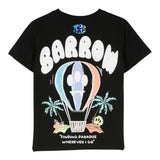 Barrow Kids Einfarbiges T-Shirt mit Rundhalsausschnitt und Print, Schwarz, für Mädchen