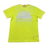 Sundek – Einfarbiges T-Shirt mit Rundhalsausschnitt und gelbem Aufdruck für Jungen