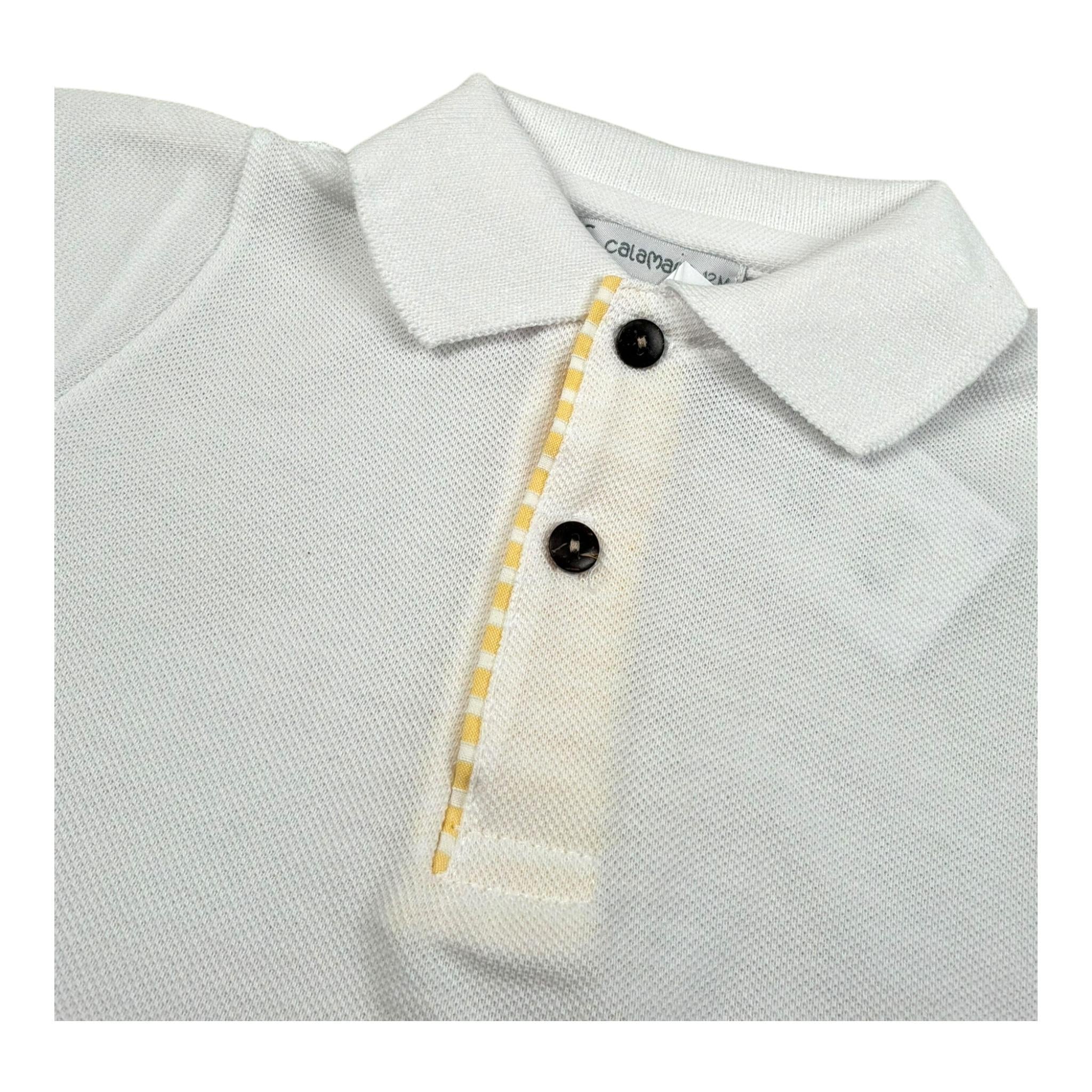 Calamaro Completo 2 Pezzi Polo-Bermuda Bicolore per Neonato 11111 BIANCO/GIALLO CALAMARO 