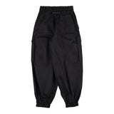 Maison Margiela Einfarbige Cargohose mit elastischer Taille Schwarz für Mädchen