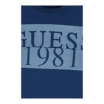 Guess T-Shirt Girocollo Tinta Unita con Stampa per Neonato N3GI02K8HM0 BLU GUESS 