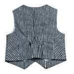 Manuel & Frank Gilet Bicolore con Fantasia A Righe per Neonato MF5119I BIANCO/BLU MANUEL & FRANK 