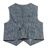 Manuel & Frank Gilet Bicolore con Fantasia A Righe per Neonato MF5119I BIANCO/BLU MANUEL & FRANK 