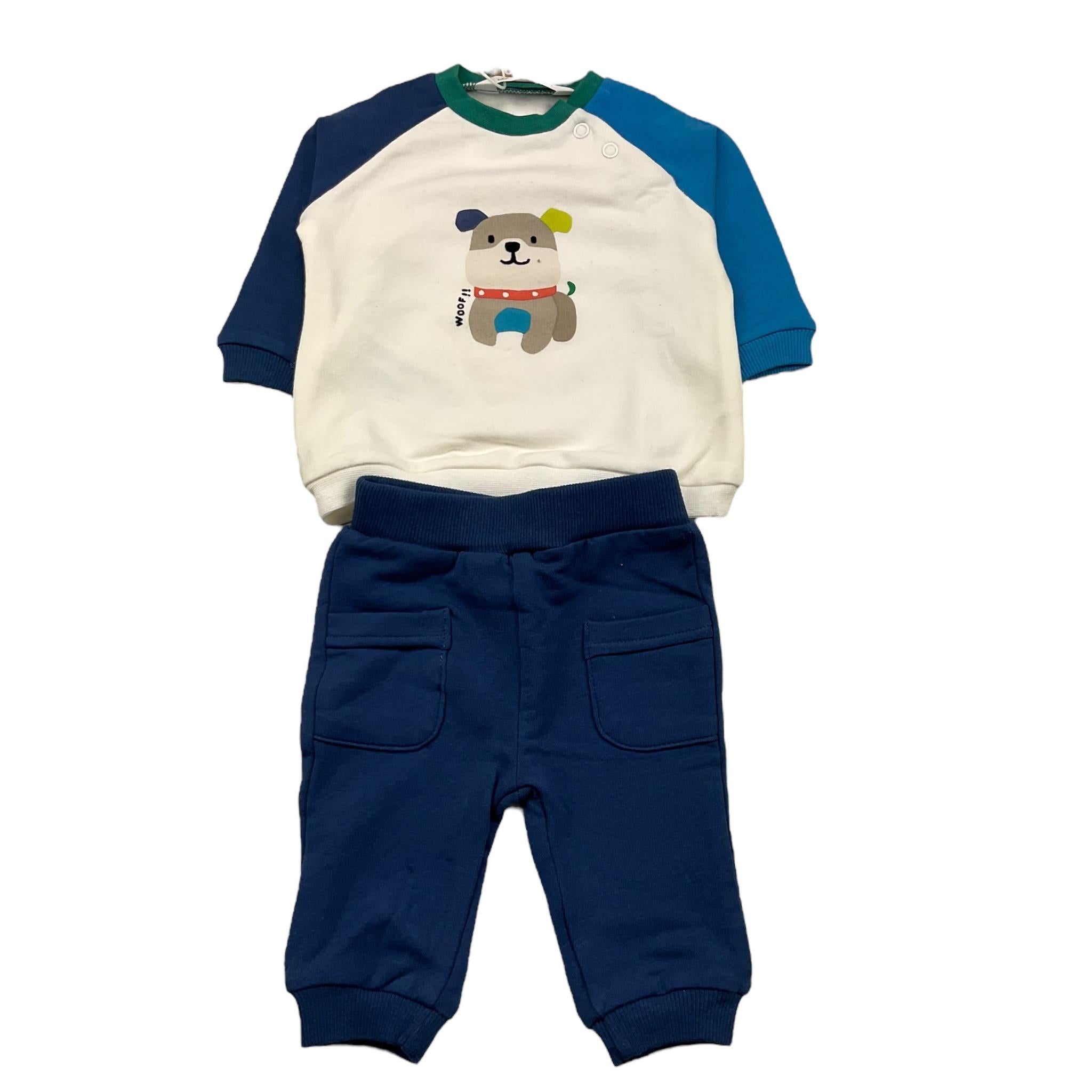 MAYORAL completo 2 pezzi felpa-pantalone  Bianco/blu per Neonato CMPMYO BIANCO/BLU MAYORAL 