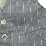 Manuel & Frank Gilet Tinta Unita con Bottoni E Fantasia A Righe per Bambino MF5193N AZZURRO MANUEL & FRANK 