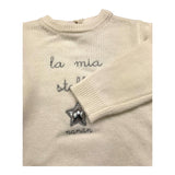 NANAN maglia girocollo tinta unita con ricami Panna per Bambina I2342736P PANNA NANAN 