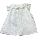 Le Bebe Abito Mezza Manica Tinta Unita con Colletto per Neonata LBG6386 BIANCO LE BEBE 