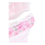 Monnalisa Costume 2 Pezzi Fascia-Slip Tinta Unita con Stampa per Neonata 39E041 ROSA MONNALISA 