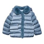 ABEL & LULA giubbino tinta unita con zip e cappuccio Azzurro per Bambina 5837X AZZURRO ABEL & LULA 