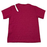 Vicolo Einfarbiges Glitzer-T-Shirt in Fuchsia für Mädchen