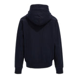 CP Company Einfarbiger Kapuzenpullover mit Reißverschlusstasche in Blau für Jungen