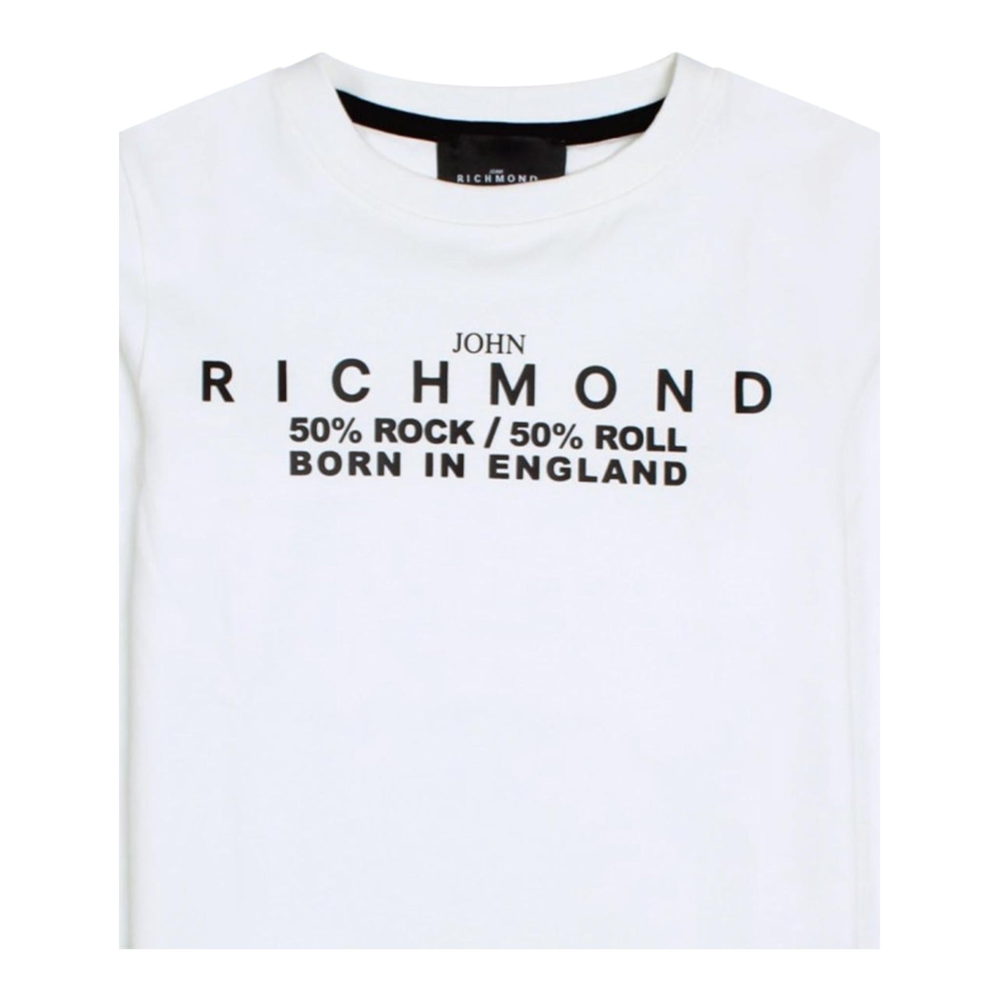 JOHN RICHMOND shirt girocollo tinta unita con stampa Bianco per Neonato RIA24034TS BIANCO JOHN RICHMOND 