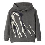 IL GUFO felpa chiusa cn cappuccio tinta unita cn stampa Grigio per Bambino A24MF287M0116 GRIGIO IL GUFO 