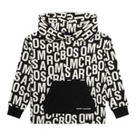 MARC JACOBS felpa biclore logata con cappuccio Bianco/nero per Bambino W60340 BIANCO/NERO MARC JACOBS 