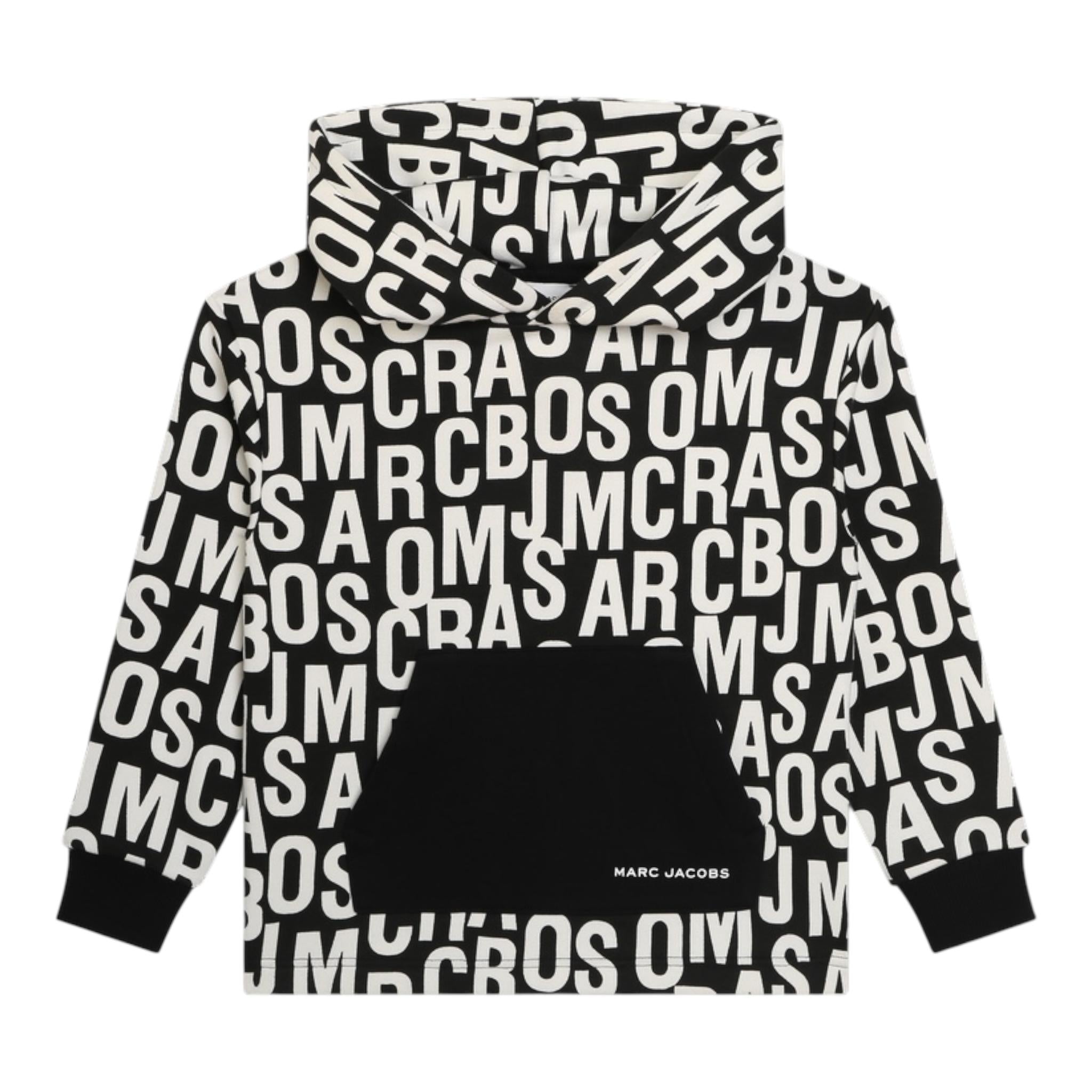 MARC JACOBS felpa biclore logata con cappuccio Bianco/nero per Bambino W60340 BIANCO/NERO MARC JACOBS 