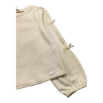 LIU JO felpa chiusa girocollo tinta unita con fiocchi Panna per Bambina KF4115JX PANNA LIU JO 