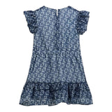 Guess Abito Tinta Unita Logato per Bambina K5RK13WA2T0 BLU GUESS 