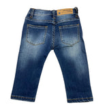 Daniele Alessandrini Jeans für Jungen, einfarbig, mit verstellbarer Taille, blau