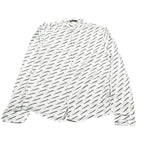 Daniele Alessandrini Camicia Manica Lunga Collo Coreano tinta unita con Stampe Logo Bianco per Bambino 1235C00155X BIANCO DANIELE ALESSANDRINI 