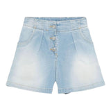 Etro Short Tinta Unita In Denim per Bambina GW6A49 AZZURRO ETRO 