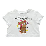 Marc Ellis T-Shirt Tinta Unita con Stampa per Bambina JMJTS17381 BIANCO MARC ELLIS 
