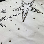 MARC ELLIS shirt girocollo tinta unita con brillantini Bianco per Bambina JMJTS15510 BIANCO MARC ELLIS 