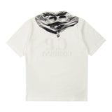 CP Company Einfarbiges Rundhals-T-Shirt mit weißem Logo-Print für Kinder