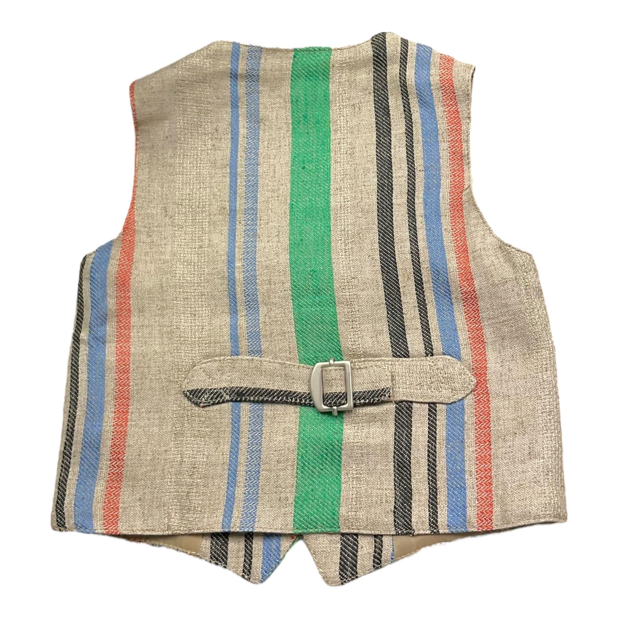 Daniele Alessandrini Gilet Tinta Unita con Fantasia A Righe per Bambino 1296B00300 BEIGE DANIELE ALESSANDRINI 