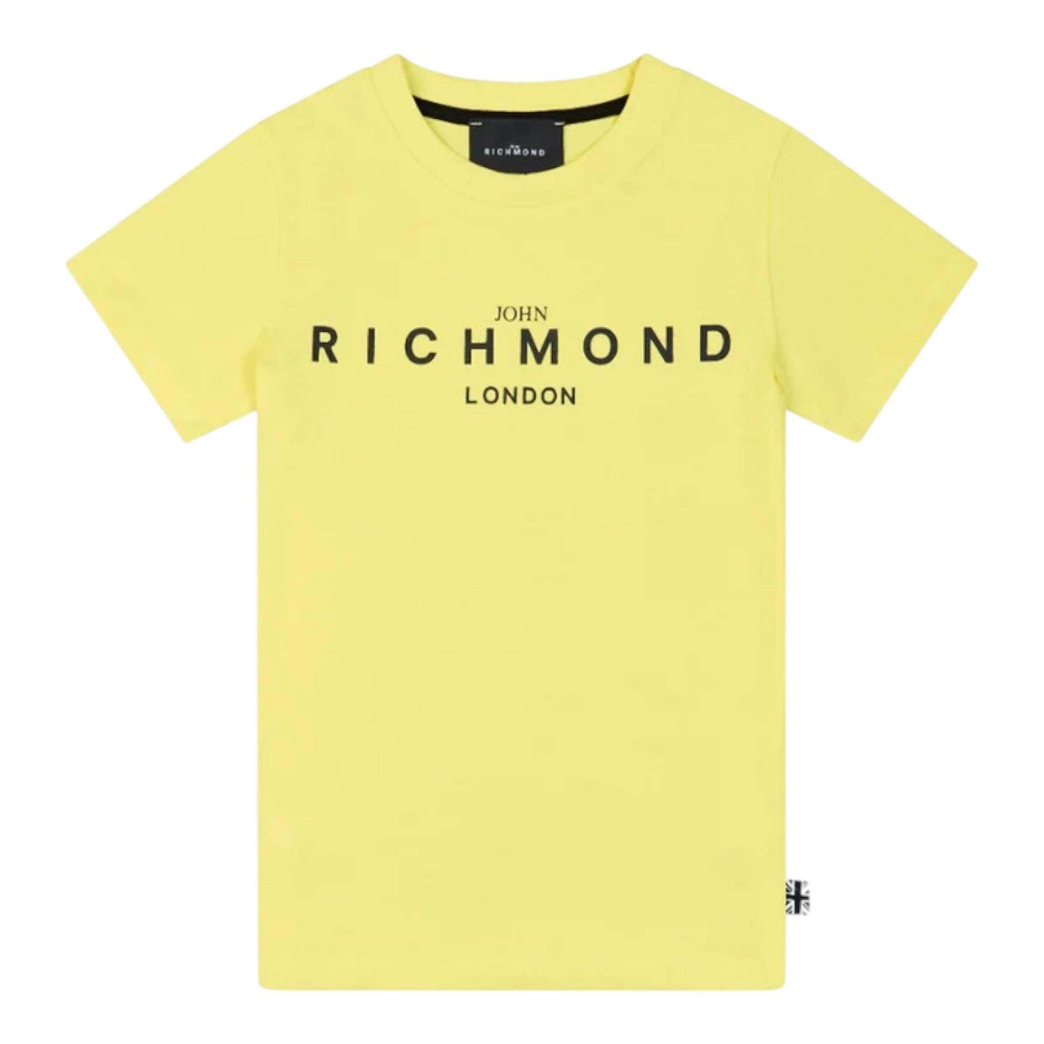 John Richmond T-Shirt Girocollo Tinta Unita con Stampa per Bambino RBP25003TSX GIALLO JOHN RICHMOND 